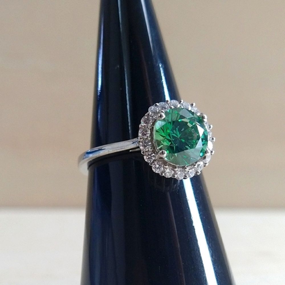 Zirconia Halo Ring